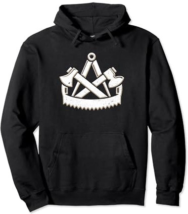 Zimmerer Zimmermann Handwerk Zunftzeichen Symbol Pullover Hoodie