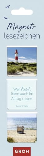 Magnetlesezeichen Wer liest, kann auch im Alltag reisen.: Magnetische Lesezeichen als perfekte Begleiter für jedes Buch (Magnetlesezeichen, 3er-Set)