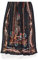 Schal Damen dünn seidig groß 180 x 90 cm Schwarz mit floralem heraldischem Muster. Schal für Frauen. Halstuch Seidenschal Elegant. Pareo. Strandschal