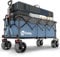 Sekey 300L Ultra-Large Folding Festival Trolley - All-Terrain Extra Wide Wheels and Brake, Heavy-Duty Cart Loadable up to 150KG, Patented Four-Directional Foldable Design, Collapsible Wagon, Blue&grey