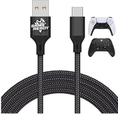 Gaming USB C to USB A 10ft Cable. Made for Low Latency and Fast Charging Gaming on PS5,Xbox, and PC