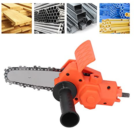 Electric Drill to Electric Saw Adapter, Conversion Head, Orange Portable Chainsaw Conversion Head,Electric Saw Adapter Set,Chainsaw Attachment