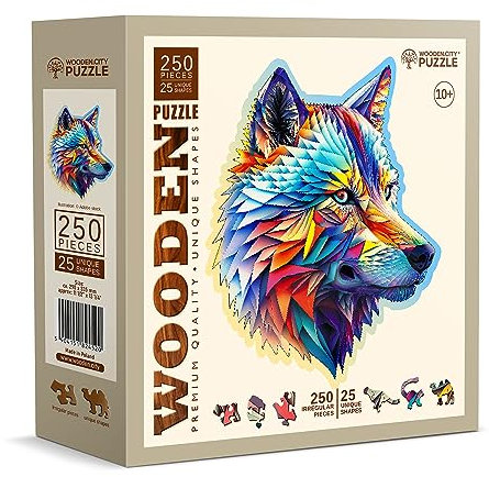 Wooden Puzzle: Classy Wolf