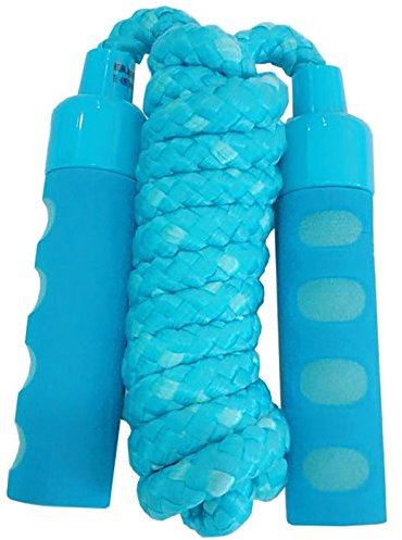 Best Sporting Springseil mit Softgriffen, 400 cm - gelb, grün, rot, blau I Springseil Kinder I Springseil für Kinder I Springen I Seil ideal für Fitness I Training I Spiel I Fett Brennen Übung I blau
