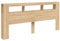 vidaXL Tête de Lit à LED, Panneau avec Rangement, Accessoire de Lit, Tête de Cadre de Lit Chambre, Chêne Sonoma 220x18,5x103,5cm Bois Ingénierie