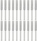 Bowarepro 3/16 4.8mm Chainsaw Sharpening Grinding Stone File, Diamond Chainsaw Sharpener Bits Chain Saw Grinder Sharpener Tool for Chainsaw Jade Gem Stone Carving (20PCS/Silver)