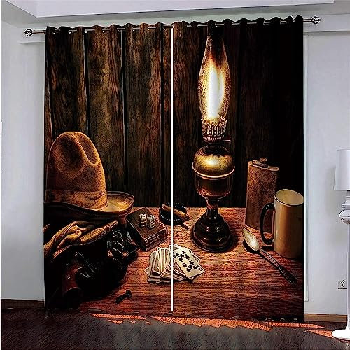 Verdunkelungsvorhänge Kräuselband Bauernhof-Öllampe 150 X 166 cm Set Kindergardinen Mädchen Verdunkelungsvorhänge Mit Ösen Blickdichter Kinderzimmer Schlafzimmer Vorhang-4N5H/R2D