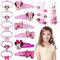 Haarspangen Mädchen Haarschmuck Set- Niedlich Mouse Haarclips mit Elastische Haarring Cartoon Kinder Haarschleifen Haarnadeln Hair Clip Accessoires Geschenke für Mädchen Baby Kleinkinder