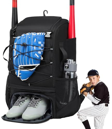 scyca Baseball-Rucksack, Schlägertasche,Jugend-Baseball-Rucksack - Leichte, wasserdichte Ausrüstungstasche für T-Ball-, Softball-Ausrüstung und Zubehör für Jugendliche und Erwachsene