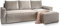 Masseno Ecksofa POTARO mit Schlaffunktion L-Form, Sofa mit Bettkasten, Wohnzimmersofa, Couch, Soffa, Bettsofa, Couchgarnitur- Creme, POSO 100