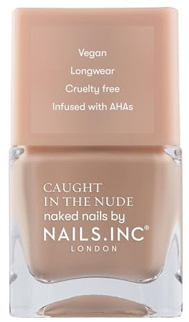 Nails Inc - MYKONOS BEACH Nagellack - Rosa Nude Ton - AHA-angereicherte, pflegende Formel für hydratisierte Nägel - Breiter Pinsel für optimale Nail Art - Vegan, Langanhaltend & Cruelty Free