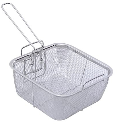 Panier à friteuse carré en acier inoxydable 24 x 24 cm