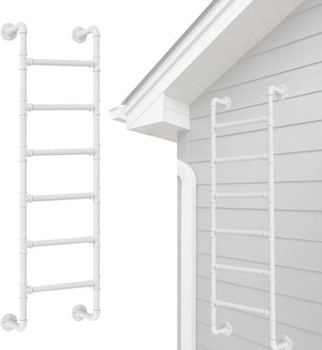 3,3-9,8 Fuß Mehrzweck-Ausstiegsleiter für Dachgarage im Dachgeschoss, Kellerausstiegsleiter, Fensterbrunnenkletterleiter, stabile Leiter, Etagenbettleiter mit Wandhalterung, Wohnmobilleiter(230cm/91in