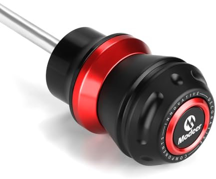 Modeer Motorrad Hinterachsschleifer Für Ka.wasaki Z900 2017-2024+ | Z900RS 2018-2024+ Absturzsicherung Hinterachse Gabel Rad z 900 z900 rs Zubehör (Modeer-Rot)