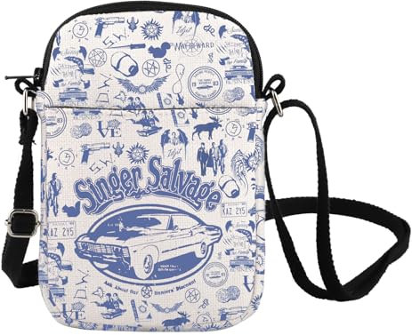 Winchester Brothers Umhängetasche Sam und Dean Fans Geschenk Dean Winchester Umhängetasche Sänger Bergungsgeschenk, Singer Sa Cb UK, INCHES