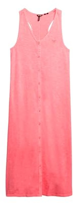 Superdry Damen Beach Jersey Midi-Kleid
