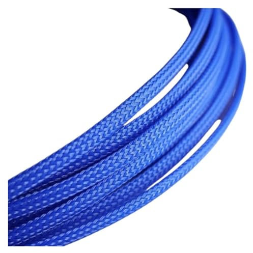 Braided Wire Harness Sleeving, Black Blue Red Flat PET Sleeves, Braided Expandable Cable Wire Snakeskin Sleeving 1pc(Clear,6MMx20M)