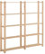 Snsowed Lagerregal, Regal, Bookshelf, Leiterregal, Standregal, Wandregal, Aktenregal, DVD Regal, mit 5 Böden 170x28,5x170 cm Massivholz Kiefer