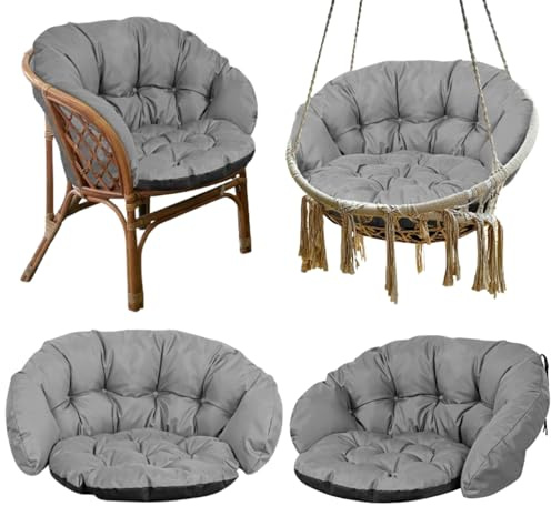 GARDEN KING ROYAL REST Sitzkissen 122 x 40 cm Hängesessel Rattanstuhl Ideal für Outdoor-Nutzung Bequem Langlebig für Gartenmöbel Wasserfest
