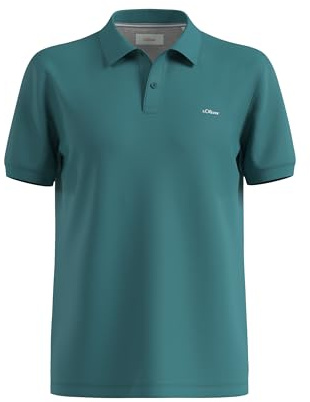 s.Oliver Herren Poloshirt Basic Piqué Baumwolle Knopfleiste Kragen (DE/NL/SE/PL, Alphanumerisch, L, Regular, Regular, Petrol)