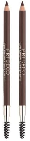 ARTDECO Eye Brow Designer mit Bürstchen – Augenbrauenstift für präzise Brauen in Braun – Füllt Lücken auf (Packung mit 2)