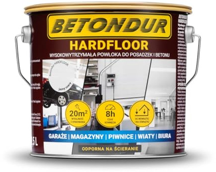 Betondur Betonfarbe Hellgrau 2,5 L – Bodenfarbe Innen & Außen für Garage, Keller & Werkstatt – abriebfest, wasserbasiert & schnelltrocknend Hardfloor