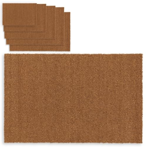 Coir Matting Entrance Mats | Heavy Duty Anti-Slip Rubber Backing | Indoor or Outdoor Home Door Mats | Cut To Any Size (Coir Matting, 125cm x 100cm)