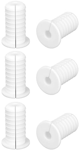 6pz 19mm Passacavi per Starlink, Siliconi Passaparete Antiscivolo Bussotti di Passaggio Cavi per Cavi Ethernet/TV Protezione Linee Impermeabile (Bianco)