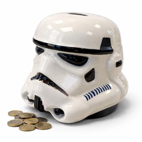 Original Stormtrooper Spardose im Helm Design – Offizielle Coin Bank im filmgetreuen Look – Sammlerfigur zum Sparen – Geschenk für Fans – Deko für Zimmer oder Büro