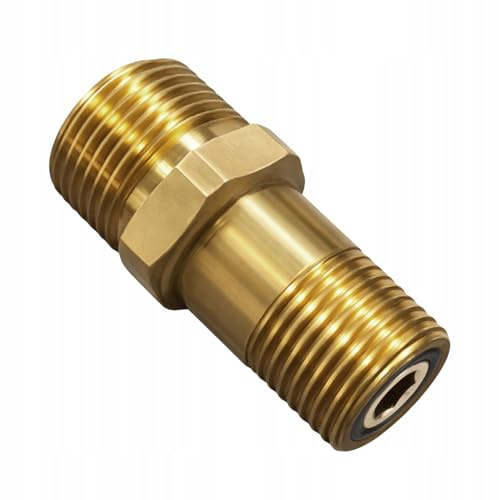 Adapter Reduzierung Hochdrucklanze M22 Außen auf M18 Außen Messing mit Dichtung O-Ring | Präzise Gewinde | Ersatzteil für Hochdruckreiniger Kärcher Kranzle | Hochdruckreiniger Zubehör