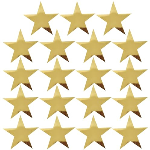 GLSTOY 25 Stück Goldene Party Papiersterne zum Ausschneiden aus Papier Leicht und Fotorequisite Geeignet für Pinnwand und Kinderparty Dekoration