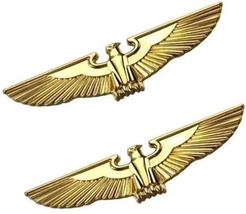 Angelkiss 2 Stück 3D Metall-Aufkleber, Geeignet für universelle Autos, Motorrad, Fahrrad, Auto, Styling, dekoratives Zubehör (Gold)