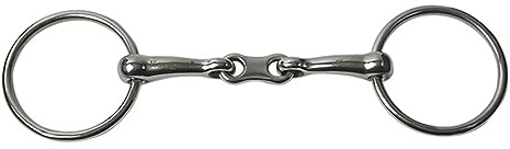 Korsteel JP Stainless Steel French Link Loose Ring Snaffle Bit, 4.5