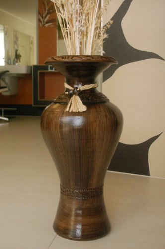 Deko-Shop-Hannusch Edle Vase/Bodenvase aus Tonkeramik +++Handarbeit+++
