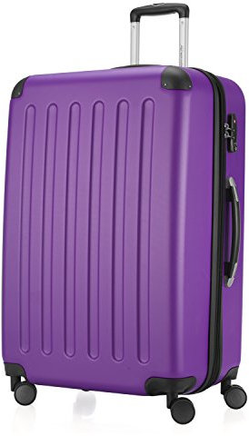 HAUPTSTADTKOFFER - SPREE - Valigia rigida, Trolley espandibile, Bagaglio con 4 ruote doppie, TSA, 75 cm, 119 litri, Viola