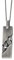 cai Herren Anhänger mit Kette 925/- Sterling Silber 55cm Matt ohne Stein Silbergrau 132250526-55