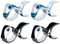 tuuli Accessories Große Clips Strand Klammern für Strandtuch Wäscheklammern Klammer Strandliege Yacht Kinderwagen Zubehör (2X Schwarz + 2X Weiss)