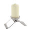 Fink Wave/Leuchter,1-Flam.vernickelt/H.10,L.23,B.11cm