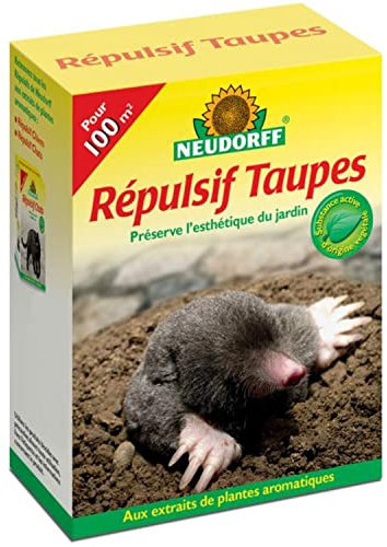 Neudorff Répulsif Taupes - 200 g - Préserve l’esthétique du jardin