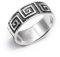 Silverly Frauen Männer 925 Sterling Silber Unisex griechischen Key Design-9mm Ring