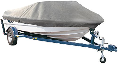 pro.tec Bootspersenning bis 487cm x 180cm 14´-16´ Bootsplane Abdeckplane Boot Bootsabdeckplane GRAU