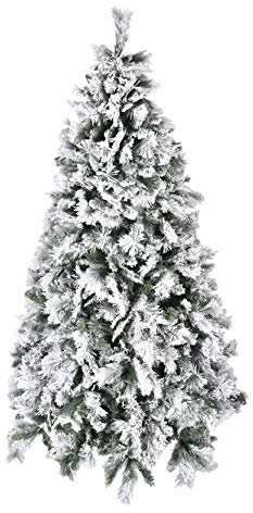 XONE Albero di Natale 210 cm - Innevato e folto | Albero Bianco Artificiale in PVC