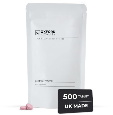 Beetroot Tablets | High Strength 400mg Beetroot Extract Supplement | Food Supplement | Oxford Vitality | 500 Tablets