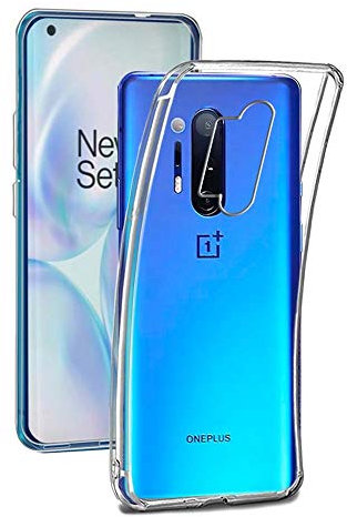 REY - Pack 3X Transparent Silikonhülle TPU für ONEPLUS 8 PRO - ONE Plus 8 PRO, Handyhülle Premium Kratzfest TPU Durchsichtige Schutzhülle, Ultradünne 0,33 mm