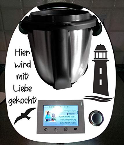 Aufkleber passend für Thermomix TM 5, TM 6, TM 31 Leuchtturm Liebe