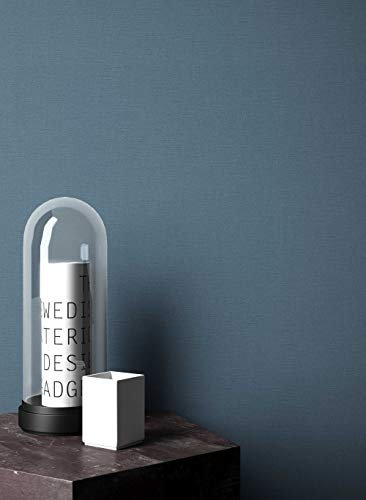NEWROOM Tapete grafisch blau Unifarbe Struktur Uni Vliestapete Vlies Tapete Einfarbig Unifarben inkl. Tapezier Ratgeber ǀ Grafik