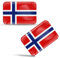 Biomar Labs® 2 x Aufkleber 3D Gel Silikon Stickers Norway Norwegen Norwegische Flagge Fahne Flag Auto Motorrad Fahrrad Fenster Tür PC Handy Tablet Laptop F 48