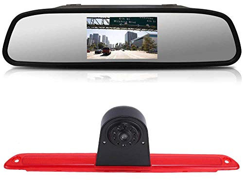 Third 3rd Bremsleuchte Rückfahrkamera Bremslicht Rückansicht mit Nachtsicht+4.3 Screen Replacement for Mercedes Benz W906 W907 W910 316 Sprinter Viano Vito Transit Ducato VW Crafter T5 Master