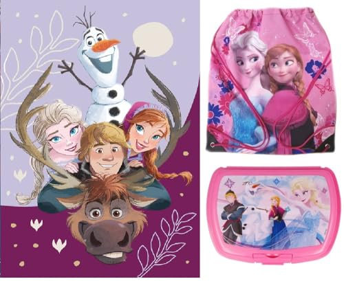 Trendstern Frozen Kuscheldecke Die Eiskönigin Anna und ELSA - Fleecedecke Decke + Extra Zugabe (FR2408, 100 x 140 cm)