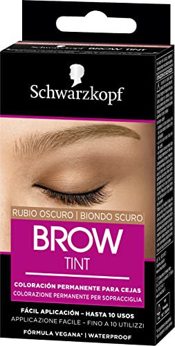 Schwarzkopf Brow Tint - Tinte De Cejas Rubio Oscuro Tono 6.1 – Coloración permanente - Color natural y duradero de hasta 4 semanas